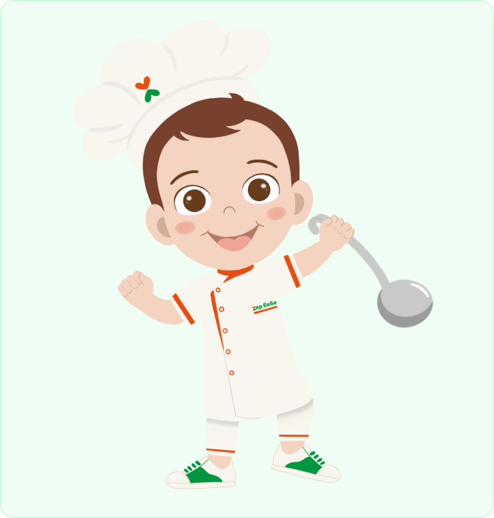 baby with scoop